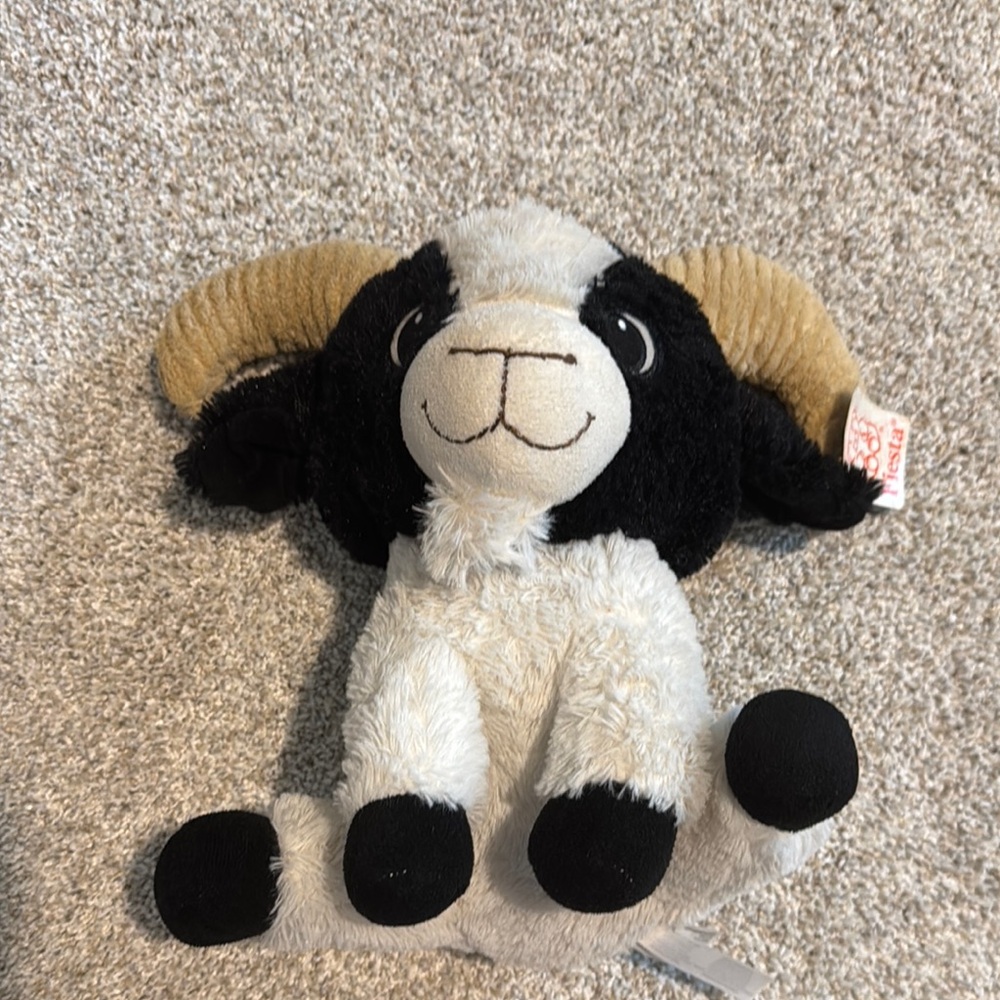 Cute Black and White Plush Sheep Toy